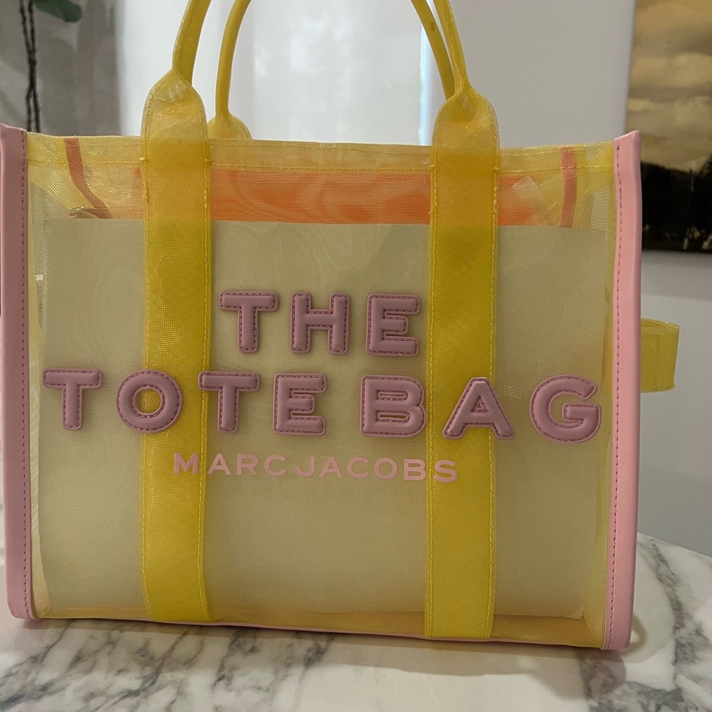 Marc Jacobs Yellow and Pink Tote